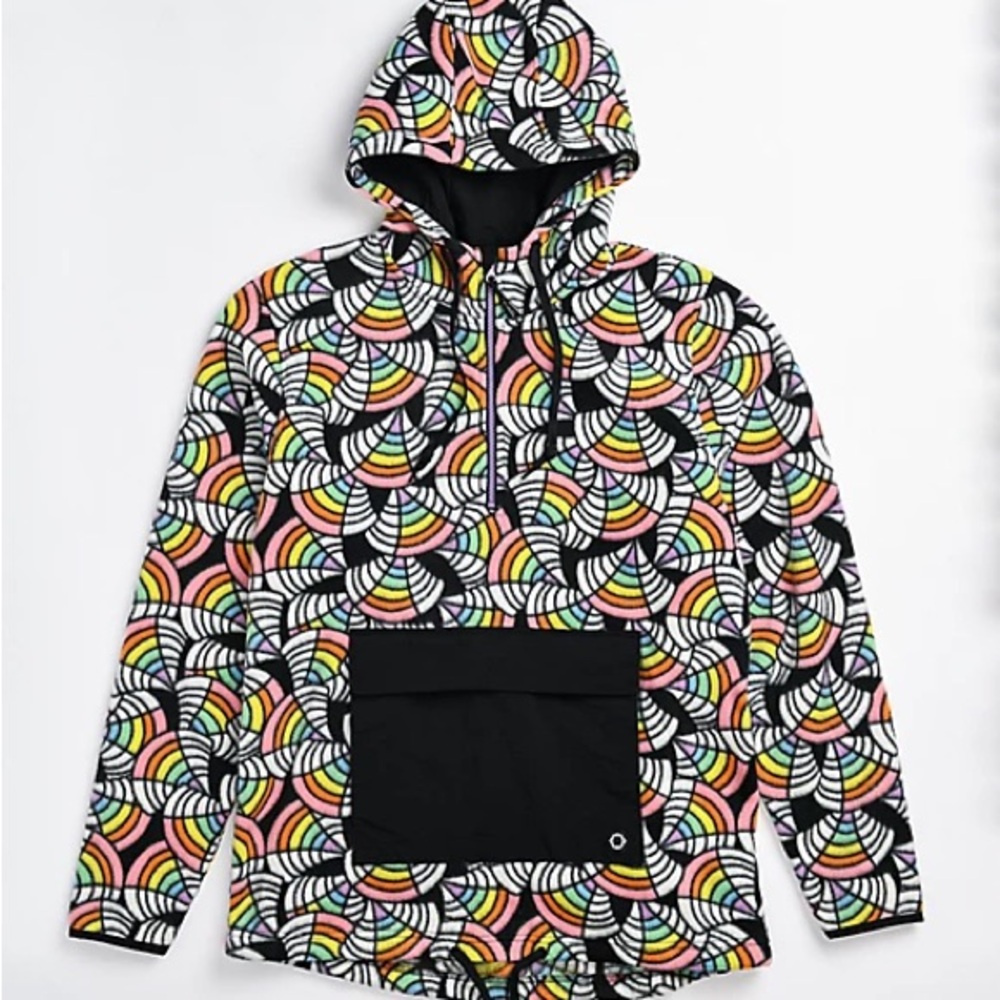 Rainbow Prism Fleece Sweater